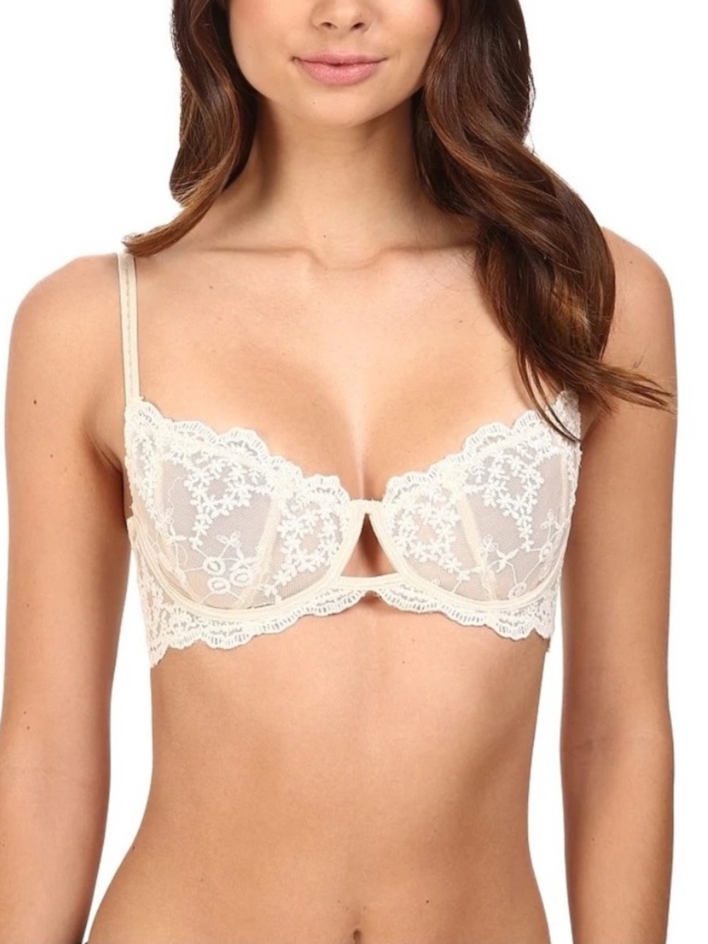 Free People Daydreamer Lace Underwire 0726 Bra Nude Combo 32D sexy intimately